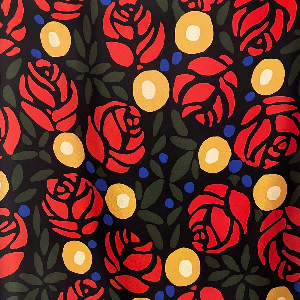 Red Roses 100% Silk Scarf for The Metropolitan Museum of Arts